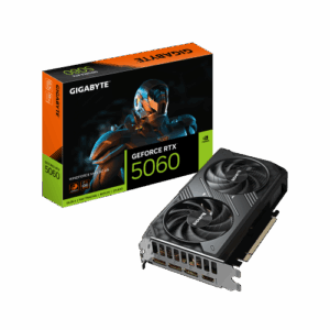 GIGABYTE GeForce RTX 5060 WINDFORCE MAX OC 8G Tarjeta Gráfica – 8 GB GDDR7, 128 bits, PCI-E 5.0, 2512 MHz Frecuencia del núcleo, 3 x DisplayPort, 1 x HDMI, NVIDIA DLSS 4, GV-N5060WF2MAX OC-8GD