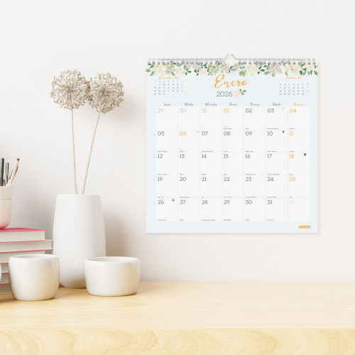CALENDARIO 2026 PARED TRENDY DESIGN ESCRIBIR 300x300MM FINOCAM 787530126 - Imagen 3
