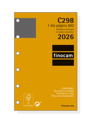 RECAMBIO ANUAL 2026 C298 CLASSIC602 73X114MM DIA PAGINA FINOCAM 201310026