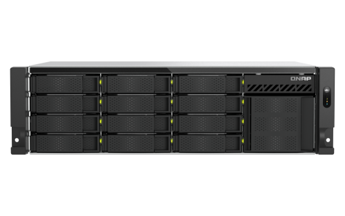 QNAP TS-H1655XEU-RP Servidor de almacenamiento Bastidor (3U) Intel Atom® C5125 8 GB DDR4 0 TB QuTS hero Negro, Gris - Imagen 3