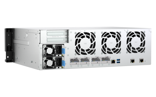 QNAP TS-H1655XEU-RP Servidor de almacenamiento Bastidor (3U) Intel Atom® C5125 8 GB DDR4 0 TB QuTS hero Negro, Gris - Imagen 10