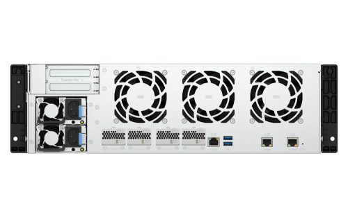 QNAP TS-H1655XEU-RP Servidor de almacenamiento Bastidor (3U) Intel Atom® C5125 8 GB DDR4 0 TB QuTS hero Negro, Gris - Imagen 11