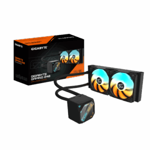 GIGABYTE GAMING 240 Refrigeración Líquida para CPU - 2x120mm Ventiladores ARGB, mecanismo de enclavamiento deslizante, DAISY-CHAIN, Compatible con Intel LGA 1851 y AMD AM5