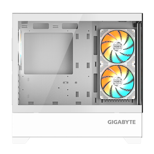 GIGABYTE C201 PANORAMIC ICE Caja para PC – Torre media, m-ATX, compatible con radiador de 360 mm, 3 ventiladores preinstalados, USB 3.0, compatible con RGB Fusion - Imagen 5