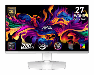 MSI MAG 272QPW QD-OLED X28 pantalla para PC 67,3 cm (26.5") 2560 x 1440 Pixeles Wide Quad HD Blanco