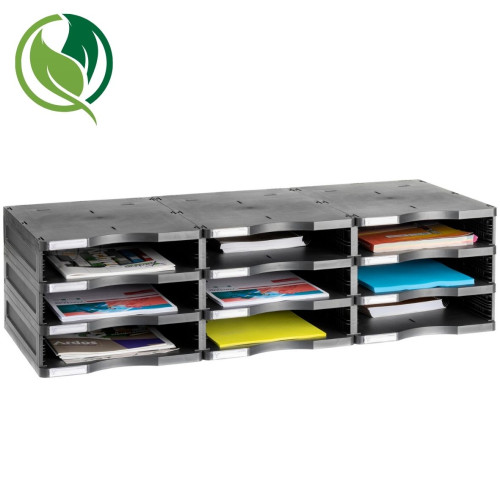 MÓDULO SOSTENIBLE DE CLASIFICACIÓN 9 COMPARTIMENTOS 360X900X