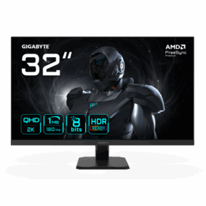 GIGABYTE GS32QA Monitor Gaming 32” QHD - 2560 x 1440, 180Hz, 1ms, 300 cd/m², FreeSync Premium, HDR Ready, HDMI 2.0, DisplayPort 1.4