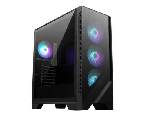 MSI MAG FORGE 321R AIRFLOW carcasa de ordenador Midi Tower Negro, Transparente