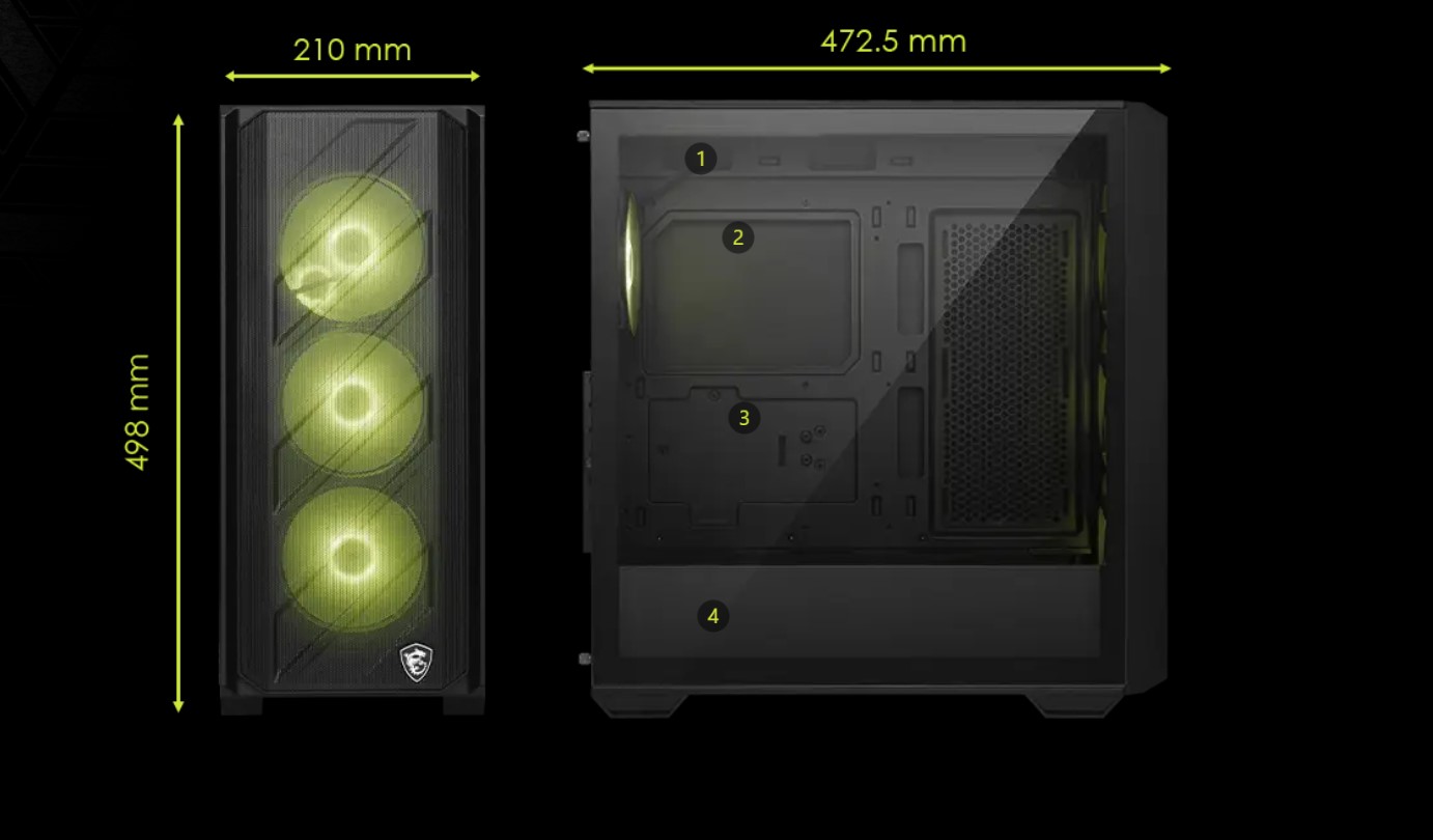 CAJA MSI MAG FORGE 330R AIRFLOW - Imagen 3