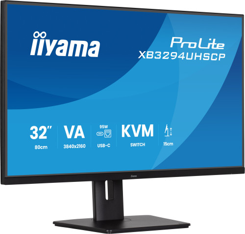 MONITOR IIYAMA, 32 PULGADAS, VA 4K BASE USB-C (95W), CONMUTADOR KVM, PUERTO LAN, COMPATIBILIDAD PIP/PBP - Imagen 2