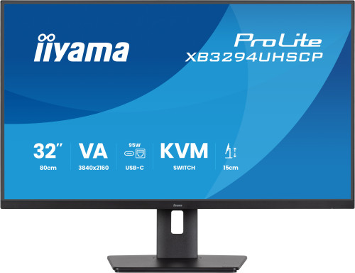MONITOR IIYAMA, 32 PULGADAS, VA 4K BASE USB-C (95W), CONMUTADOR KVM, PUERTO LAN, COMPATIBILIDAD PIP/PBP - Imagen 3