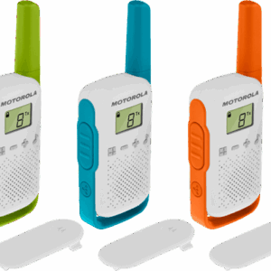 PACK 3 WALKIE TALKIE T42 VERDE/AZUL/NARANJA T42 MOTOROLA 59T42TRIPLEPACK