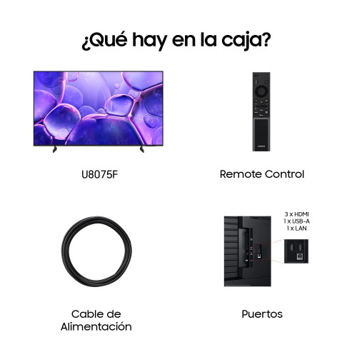 Samsung TV 65" Crystal UHD U8075F 4K Smart TV 2025 - Imagen 10