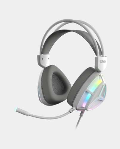 KROM KLASS | PACK 4 en 1 RGB BLANCO KIT DE TECLADO, RATON, ALFOMBRILLA Y AURICULARES GAMING - Imagen 3