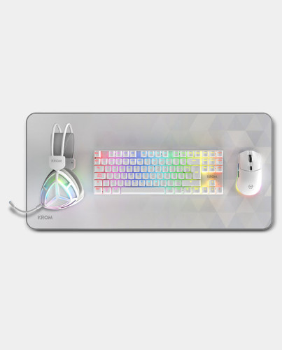 KROM KLASS | PACK 4 en 1 RGB BLANCO KIT DE TECLADO, RATON, ALFOMBRILLA Y AURICULARES GAMING - Imagen 10