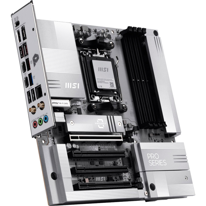 PLACA MSI PRO B850M-A WIFI PZ,AMD,AM5,B850,4DDR5,256GB,1HDMI+1DP,4SATA3+2M.2,5G LAN,6USB3.2,MATX - Imagen 3