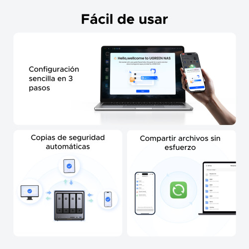 Ugreen NASync DXP4800 Plus NAS Escritorio Intel® Pentium® Gold 8505 8 GB DDR5 0 TB UGOS PRO - Imagen 10