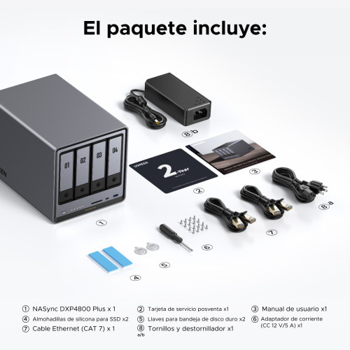 Ugreen NASync DXP4800 Plus NAS Escritorio Intel® Pentium® Gold 8505 8 GB DDR5 0 TB UGOS PRO - Imagen 12