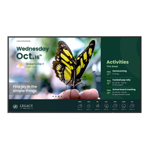 BENQAV DIGITAL SIGNAGE ST6504 (9H.S46TB.RE2) 65", 18/7 ANDROID 14.0, 4GB 32GB, 350 NITS, 3840 X 2160, REMOTE CONTROLLER, NO OPS SLOT, 3 YRS ON SITE EXCHANGE