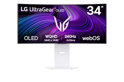 MONITOR LG, 34 PULGADAS, 34GX90SA-W, 86,4 CM, 3440 X 1440 PIXELES, WIDE QUAD HD, OLED, BLANCO