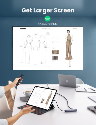 Ugreen 10919 base para portátil y replicador de puertos - Imagen 5