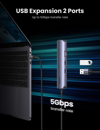Ugreen 10919 base para portátil y replicador de puertos - Imagen 7