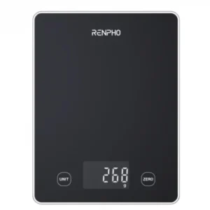 RENPHO CALIBRA 1L - SMART NUTRITION SCALE - BLE - 3AAA - BLACK GLASS (UP TO 22LB/10KG)