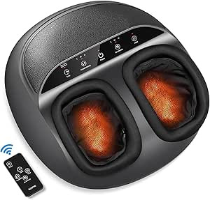 RENPHO SHIATSU FOOT MASSAGER - COMPACT - WITH REMOTE CONTROL - BLACK