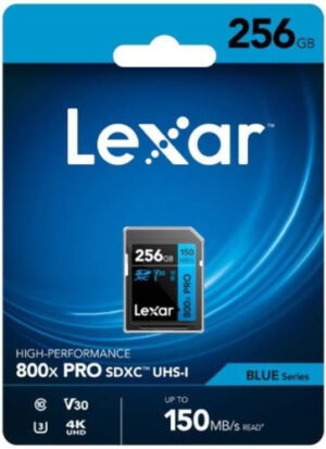 LEXAR 256GB PROFESSIONAL 800X PRO SDXC UHS-I CARDS, UP TO