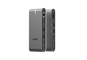 Acer HP.DSCAB.022 base para portátil y replicador de puertos Alámbrico USB 3.2 Gen 1 (3.1 Gen 1) Type-C Plata