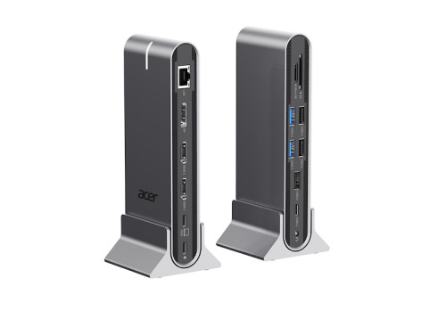 Acer HP.DSCAB.022 base para portátil y replicador de puertos Alámbrico USB 3.2 Gen 1 (3.1 Gen 1) Type-C Plata - Imagen 5