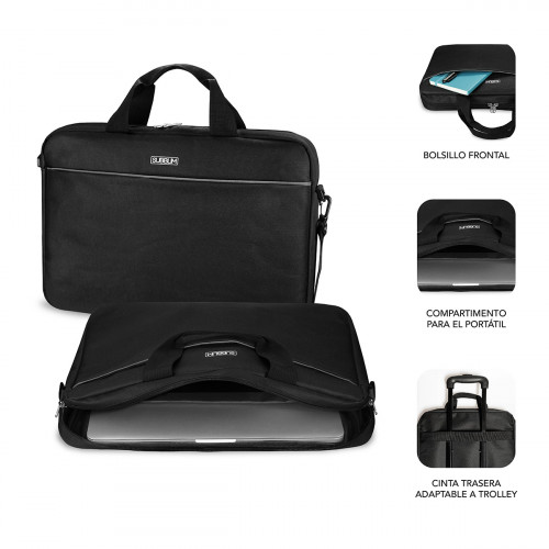 SUBBLIM Maletín con Ratón Select Pack Wired Mouse USB + Laptop bag 15,6" - Imagen 3