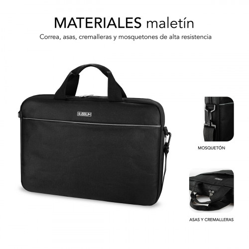 SUBBLIM Maletín con Ratón Select Pack Wired Mouse USB + Laptop bag 15,6" - Imagen 4