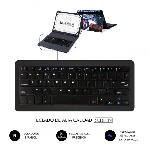 SUBBLIM Funda con Teclado Micro USB - USB C KEYTAB USB 10,1" England - Imagen 5