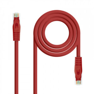 Nanocable Cable de red latiguillo RJ45 LSZH Cat.6A UTP AWG24, Rojo, 2.0m