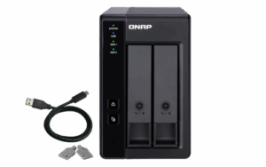 QNAP TR-002 unidad de disco multiple Negro