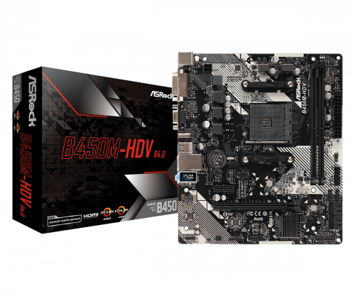 Asrock B450M-HDV R4.0 Zócalo AM4 Micro ATX AMD B450 - Imagen 2