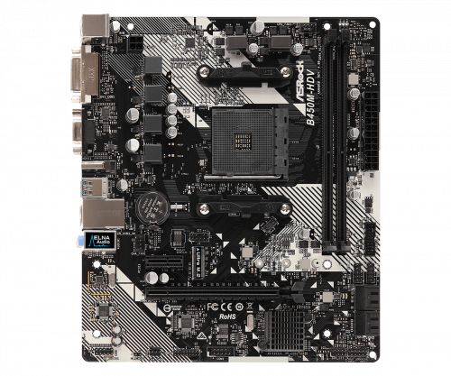 Asrock B450M-HDV R4.0 Zócalo AM4 Micro ATX AMD B450 - Imagen 3
