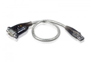 Aten UC232A1-AT adaptador de cable USB RS-232 Negro, Metálic