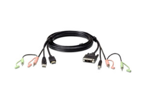ATEN CABLE KVM HDMI A DVI-D USB CON AUDIO DE 1,8 M (2L-7D02D