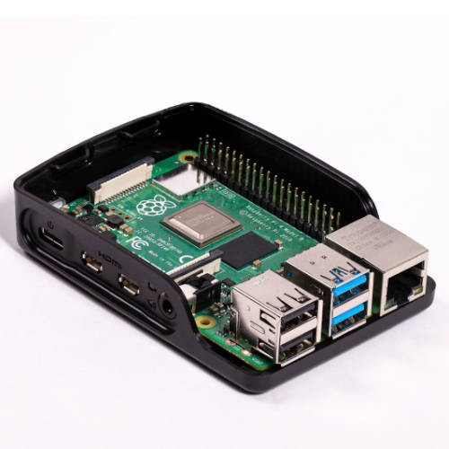 CAJA PARA RASPBERRY OFICIAL PI 4, NEGRO/GRIS RASPBERRY - Imagen 3