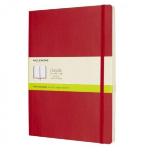 LIBRETA CLASICA TAPA BLANDA ROJO ESCARLATA XL (19X25CM)