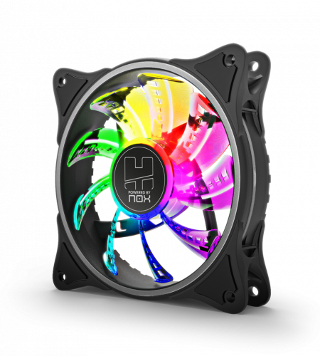 NOX VENTILADOR CAJA HUMMER A-FAN ARGB INNER GLOW FAN. 120mm