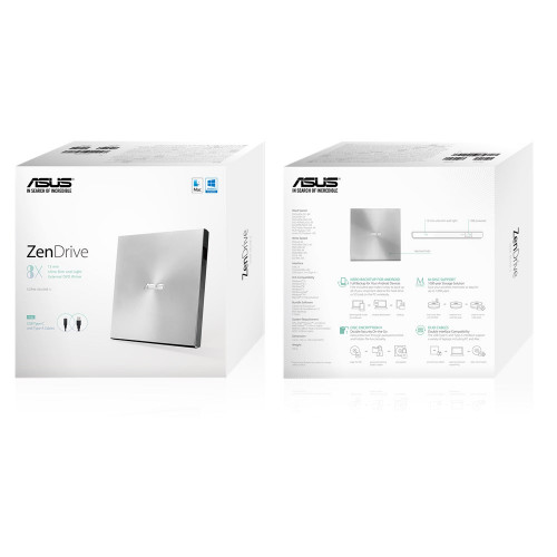 ASUS ZenDrive U9M unidad de disco óptico DVD±RW Plata - Imagen 7