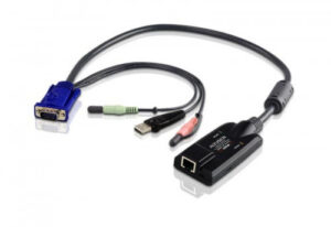 Aten KA7176 cable para video, teclado y ratón (kvm) Negro