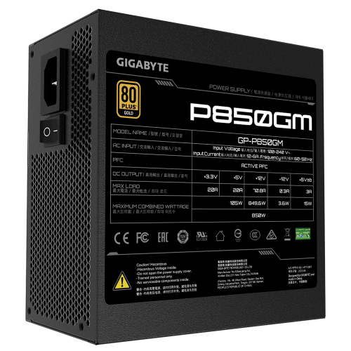 Gigabyte P850GM unidad de fuente de alimentación 850 W 20+4 - Imagen 3