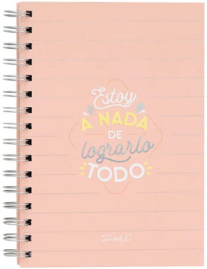 LIBRETA PEQUEÑA - ESTOY A NADA DE LOGRARLO TODO MR WONDERFUL