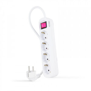 Nanocable Regleta de enchufes de 4 tomas con interruptor, 1