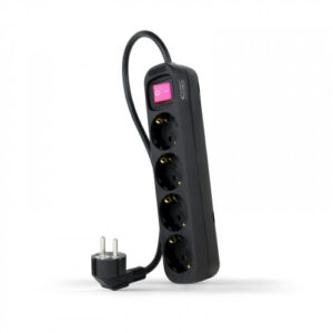 Nanocable Regleta de enchufes de 4 tomas con interruptor, 1