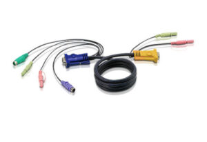 ATEN CABLE KVM PS/2 CON AUDIO Y SPHD 3 EN 1 DE 1,8 M (2L-530